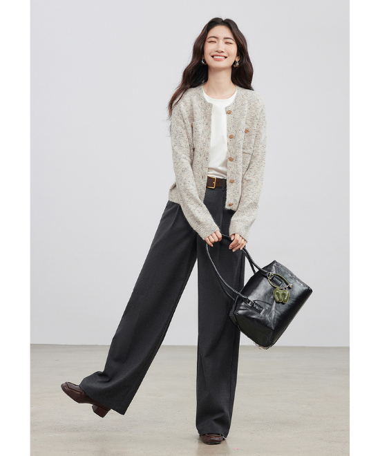 フローラルヤーンニットカーディガン