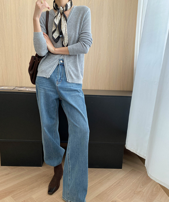 フレンチVネックニットカーディガン