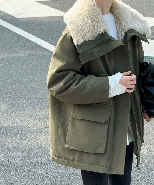 ビッグラペルボアジャケット