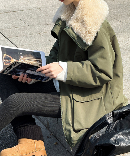 ビッグラペルボアジャケット