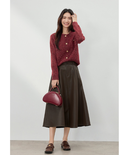 フローラルヤーンニットカーディガン