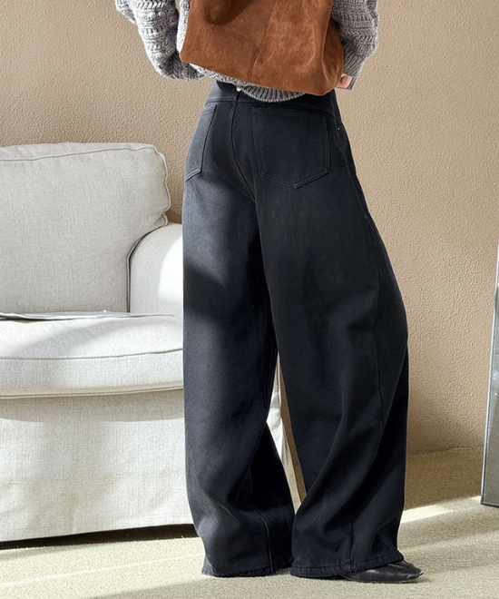 インサイドシームワイドデニムパンツ