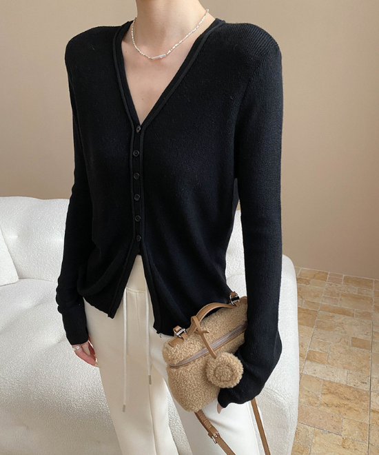 フレンチVネックニットカーディガン