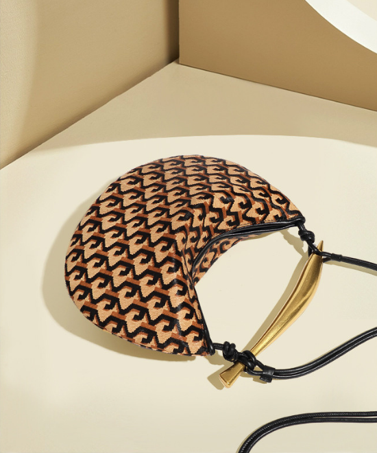 レザーホースへアハンドバッグ