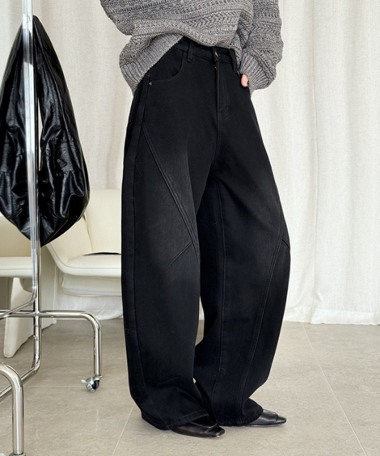 インサイドシームワイドデニムパンツ