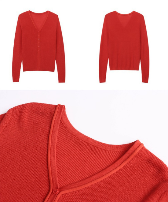 フレンチVネックニットカーディガン