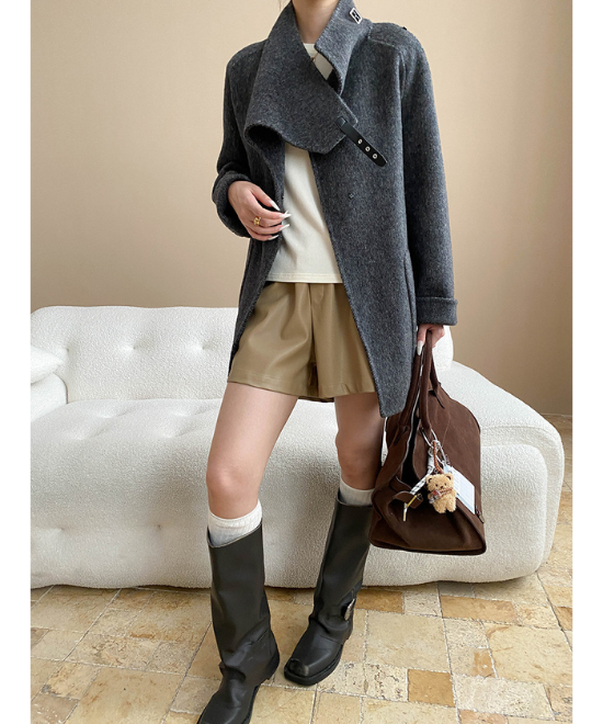 ケープスタイルスタンドアップカラーコート