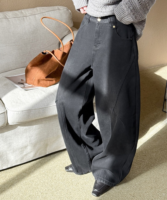 インサイドシームワイドデニムパンツ