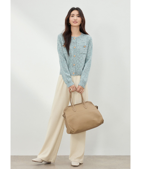 フローラルヤーンニットカーディガン