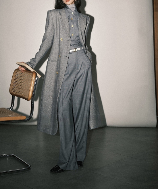 セットアップ対応ツイルテクスチャーパンツ