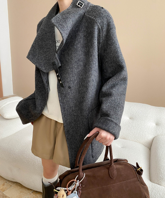 ケープスタイルスタンドアップカラーコート