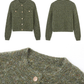 フローラルヤーンニットカーディガン