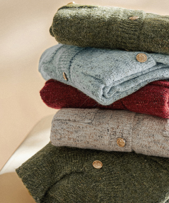 フローラルヤーンニットカーディガン