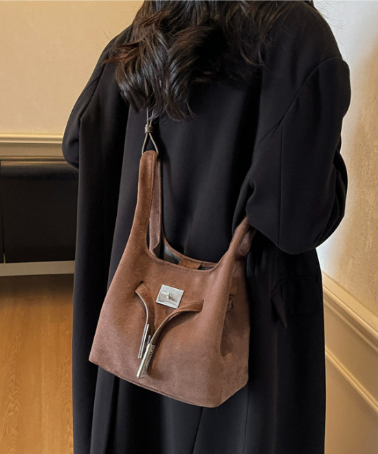 コーデュロイ2WAYバケットバッグ