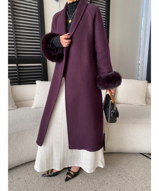 レース編みハイウエストロングスカート