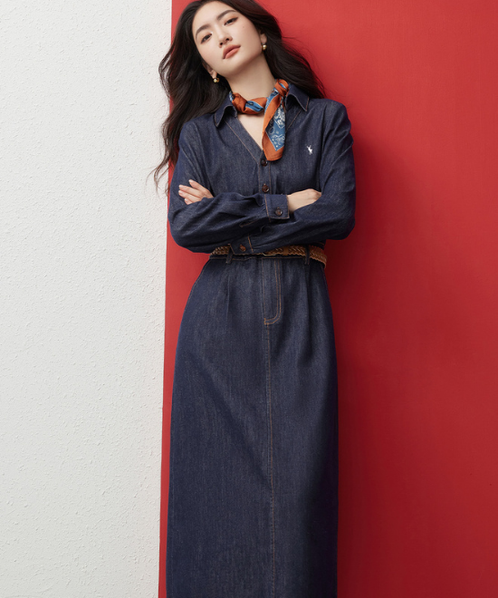 クラシックデニムワンピース