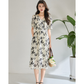フラワーアートプリントワンピース