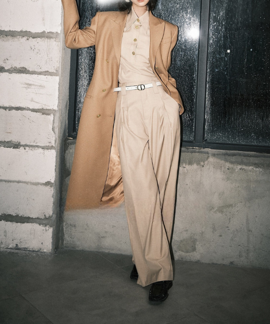 セットアップ対応ツイルテクスチャーパンツ