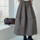 ニーフリルフレアロングスカート