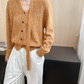 Vネックミックスニットカーディガン
