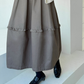 ニーフリルフレアロングスカート