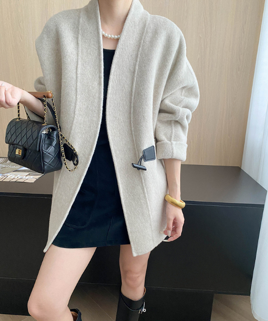 プリーツウエストスリムウールジャケット