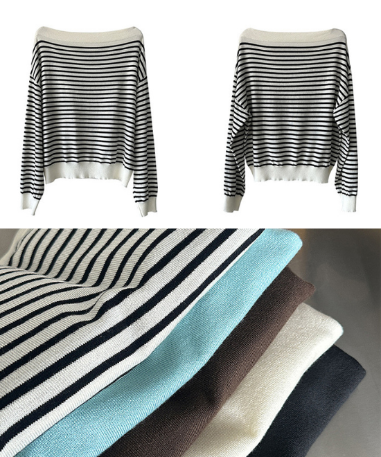 オフショルダーニットトップス