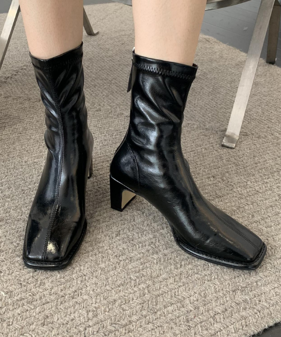 スクエアトゥスキニーブーツ