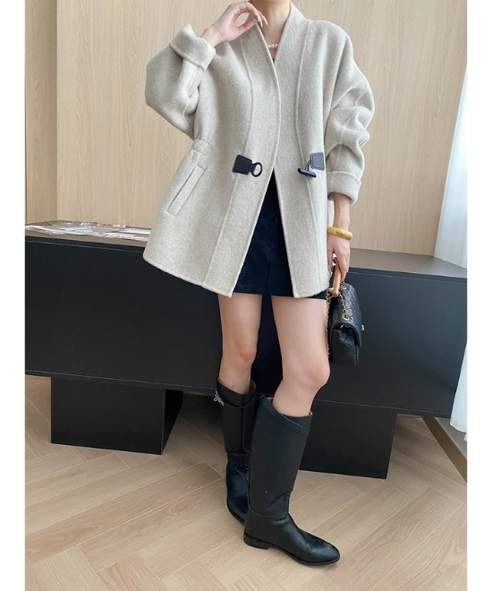 プリーツウエストスリムウールジャケット