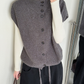 ハイネックボタンベスト