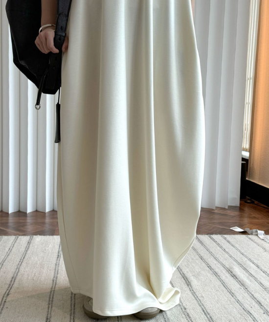 ルーズソフトタッチノースリーブワンピース