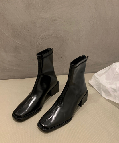 スクエアトゥスキニーブーツ