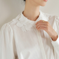 レースカラーホワイトシャツ