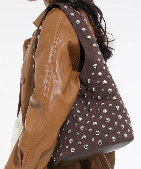 スタッズハンドバッグ