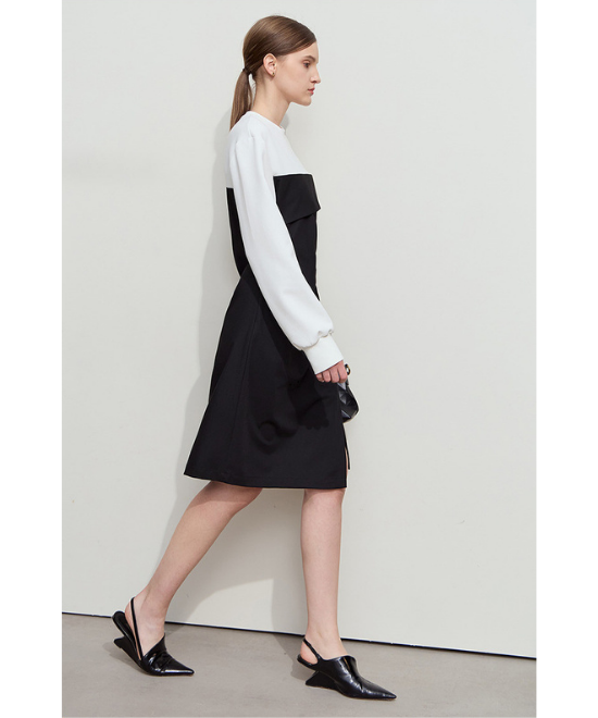 レイヤードスリットワンピース