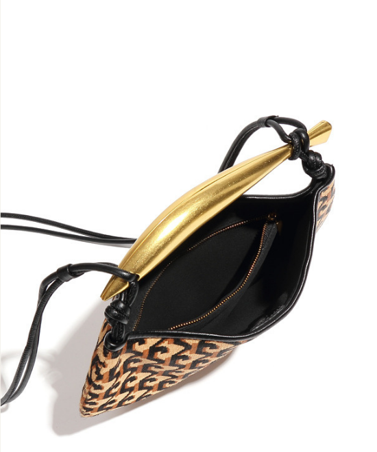 レザーホースへアハンドバッグ