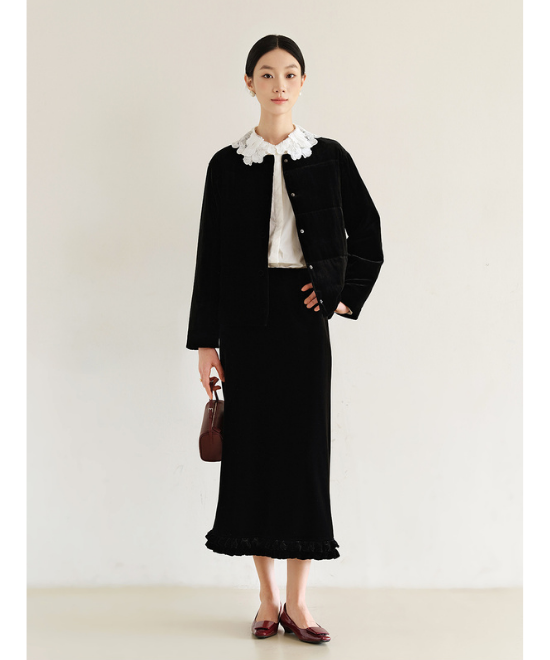 レースカラーホワイトシャツ