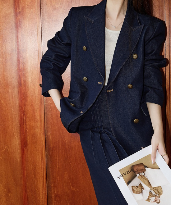 セットアップ対応ダブルツイストデニムジャケット