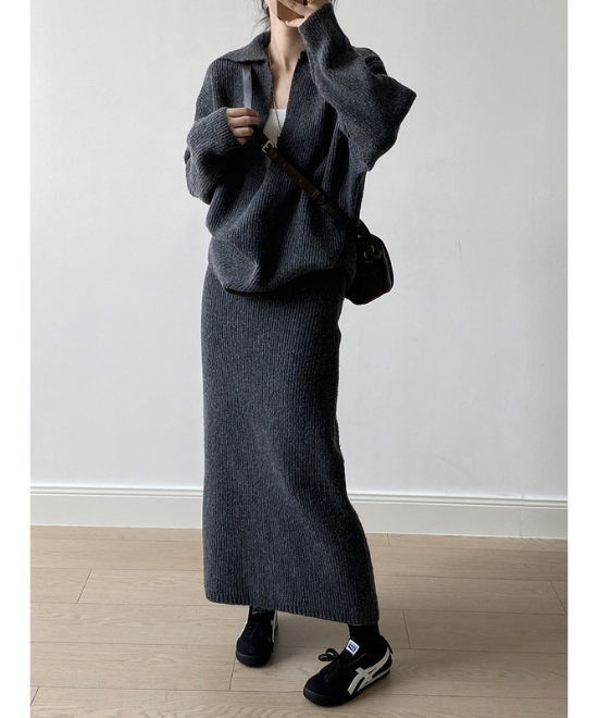 ディープVラペルニットセットアップ