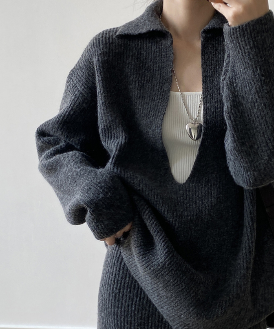 ディープVラペルニットセットアップ