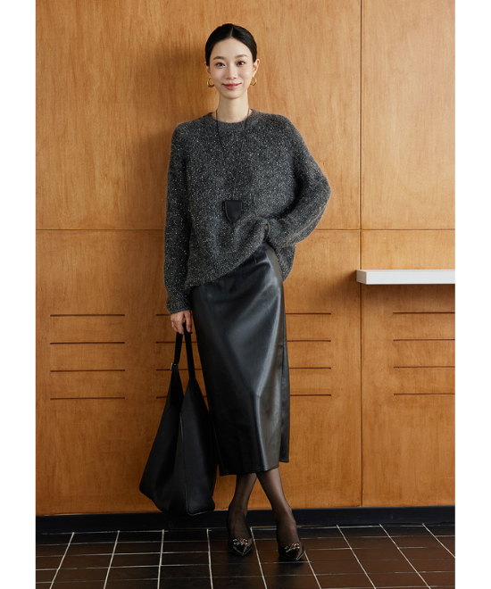 モヘアウールルーズシルエットセーター