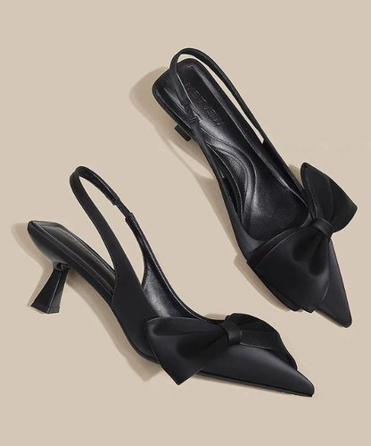 ポインテッドトゥリボンミュール