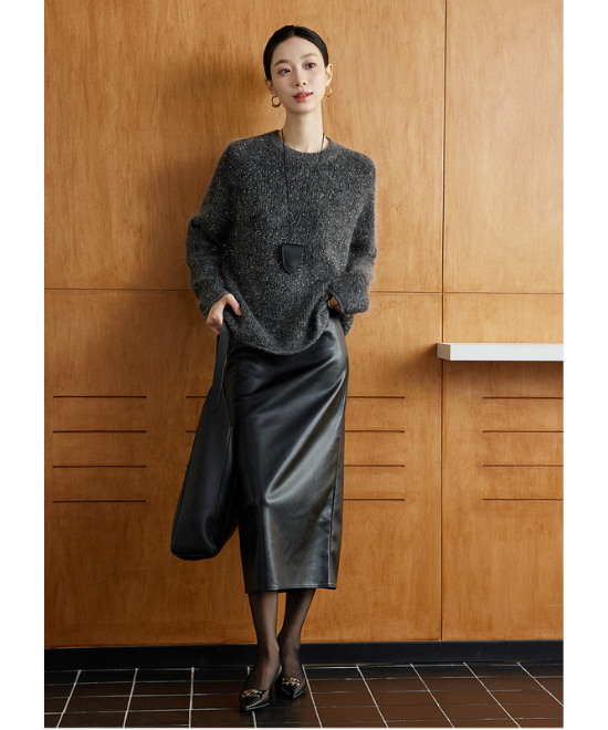 モヘアウールルーズシルエットセーター