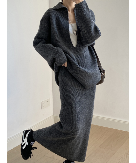 ディープVラペルニットセットアップ