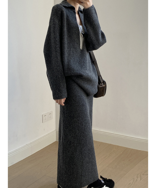 ディープVラペルニットセットアップ