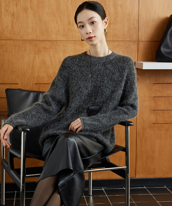 モヘアウールルーズシルエットセーター