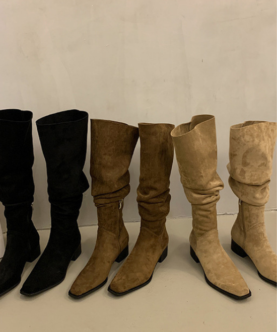 スエードニーハイブーツ