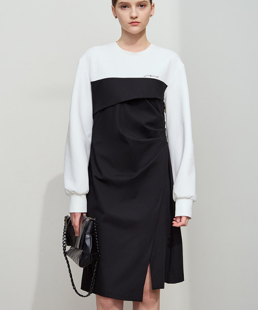 レイヤードスリットワンピース