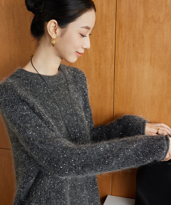 モヘアウールルーズシルエットセーター