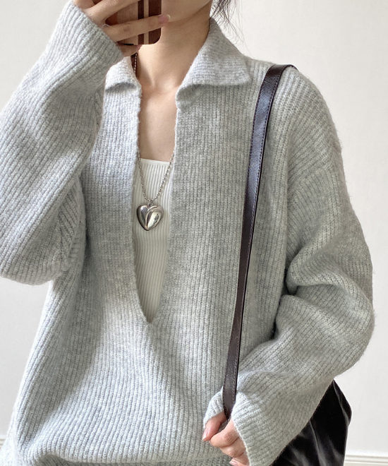 ディープVラペルニットセットアップ